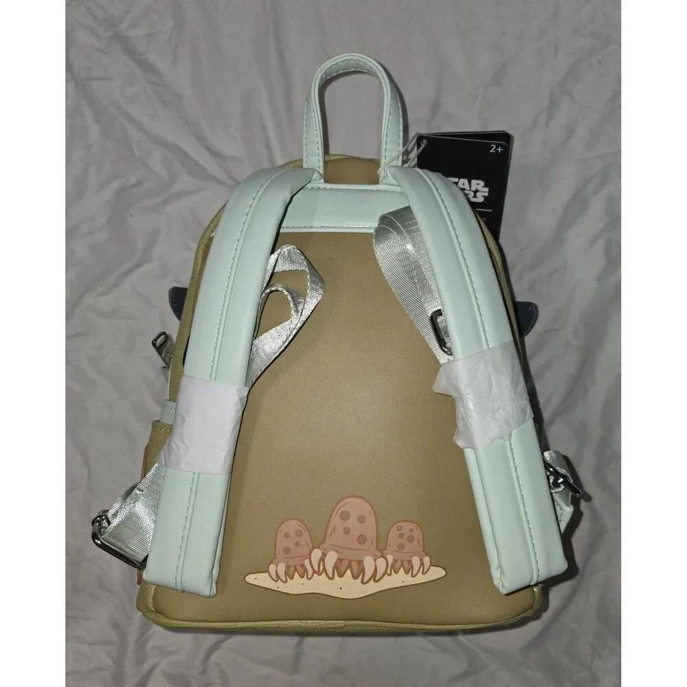 NWT Star Wars The Child Grogu w/ crab Mini Backpack Loungefly Disney bag!